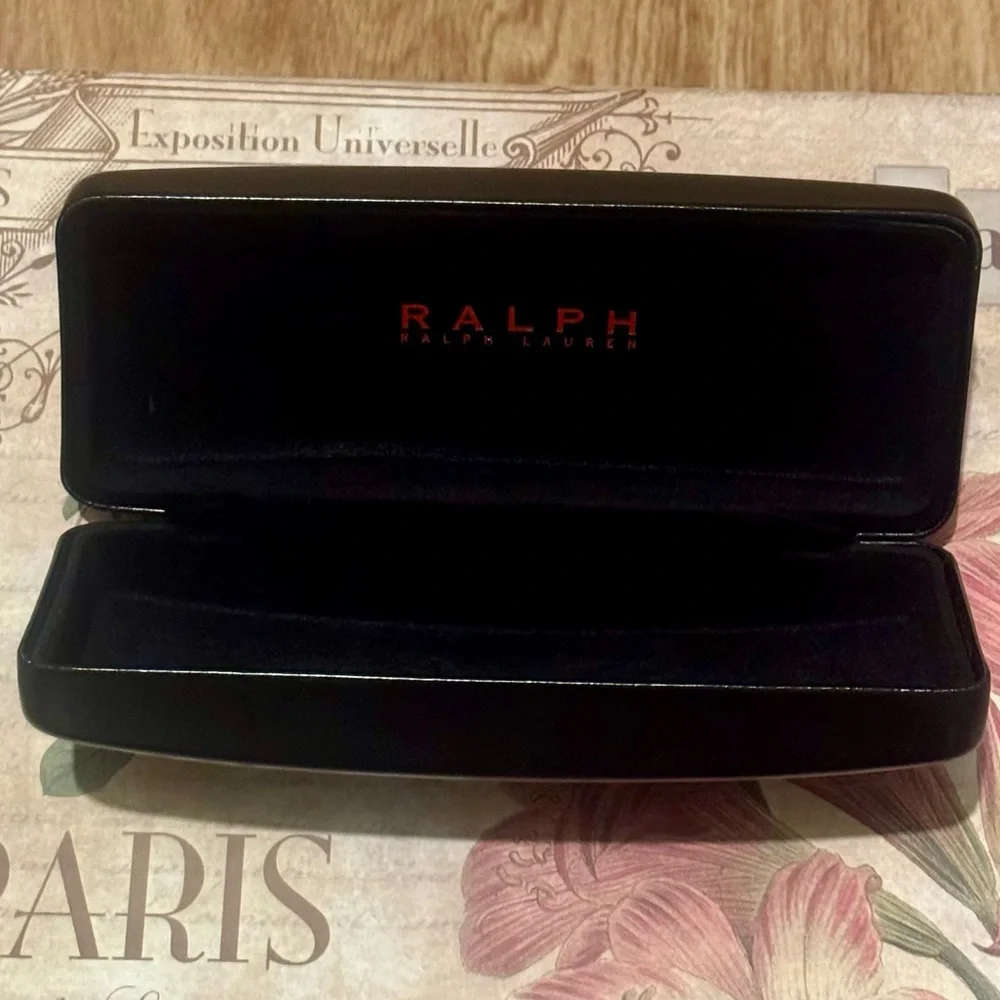 Ralph Lauren Black Hard Eyeglasses/ Sunglasses Case Designer ECU